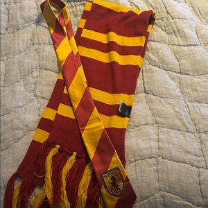 Kids Red and Yellow Striped Tie and Scarf Set